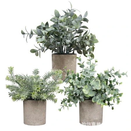 Cross-border home decoration items, including simulated green plant combinations, cylindrical pulp potted artificial flowers, simulated bonsai, and small desktop ornaments Cross-border home decoration items, including simulated green plant combinations, cylindrical pulp potted artificial flowers, simulated bonsai, and small desktop ornaments